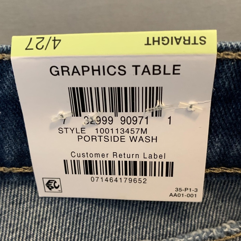INC International Concepts Jeans‎ Womens 4/27 Blue Mid Rise Straight Distressed - Picture 4 of 12